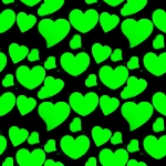 Green Hearts On Black Background Or Wallpaper Image | Free Backgrounds ...